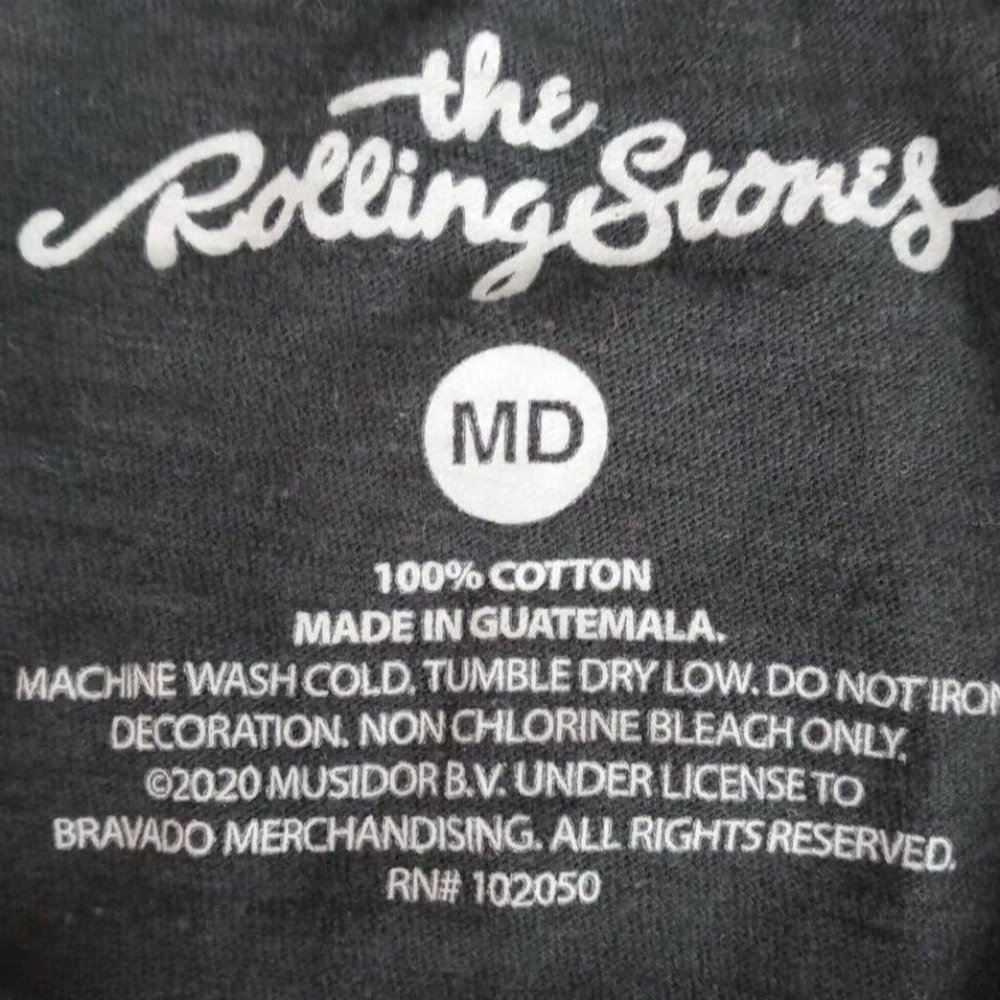 The Rolling Stones 1975 US Tour Graphic Tee With Tounge Logo Design Medium - Picture 3 of 4